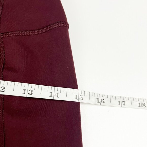 Lululemon Leggings Women's 6 Bordeaux Drama Gather & Crow Crop Slit Capri - Picture 10 of 16